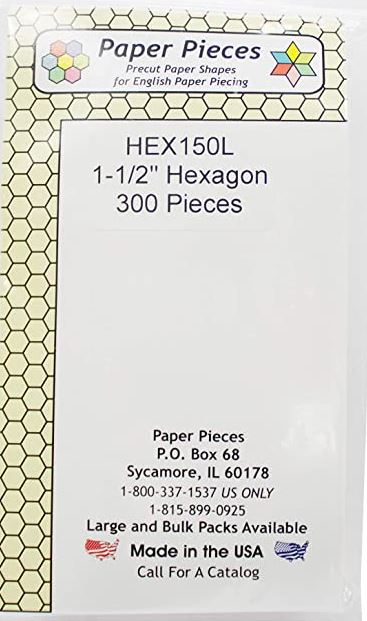 1.5 inch Hexagons: Large Pack 300 Pieces