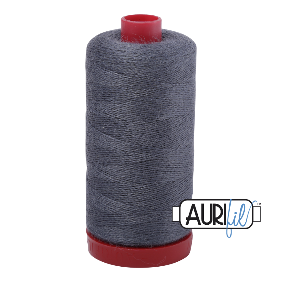 12 wt Lana Wool large spool - 8615 Graphite Blue