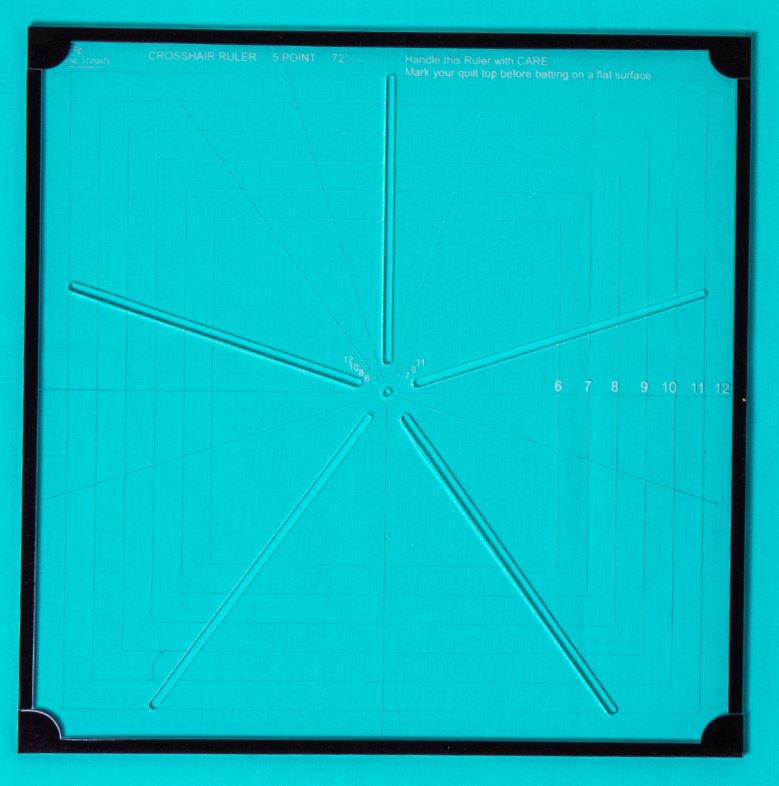 Crosshair Square Ruler - 5 Point - 8.5"
