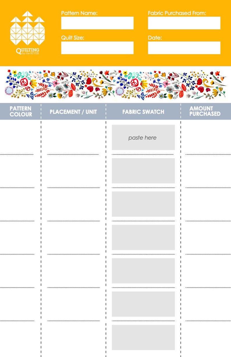 Fabric Placement Notepad - Summer