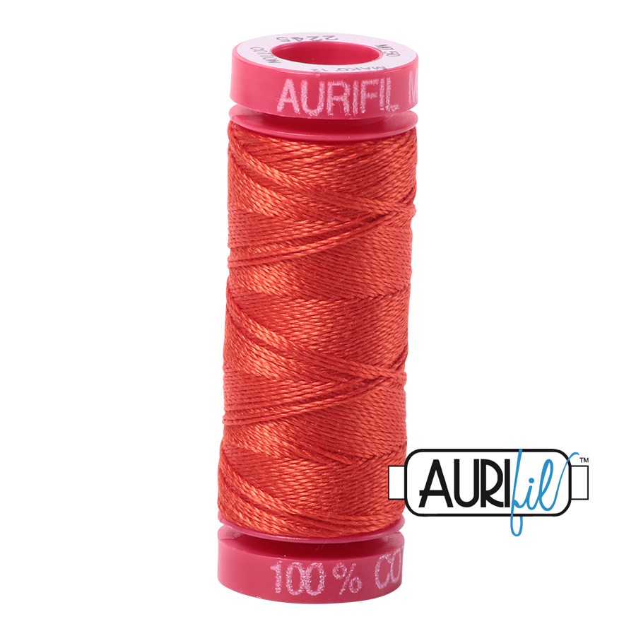 Mako 12 wt Cotton Small Spool 2245 Red Orange