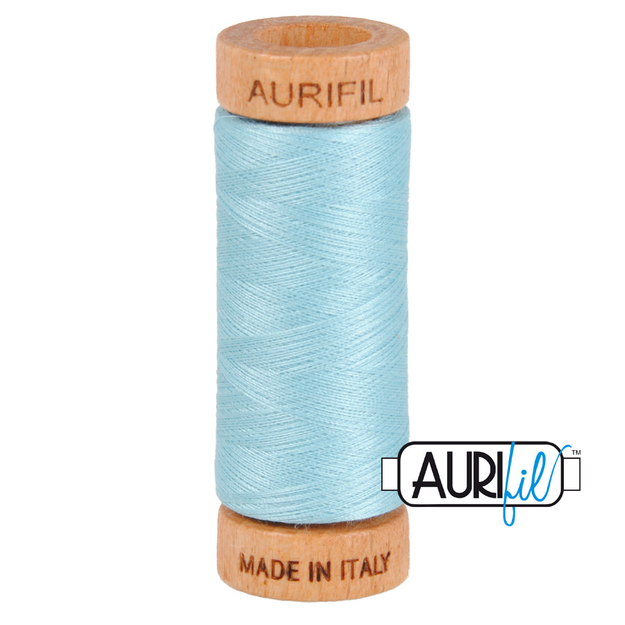 Mako 80 wt cotton 2805 Light Grey Turquoise