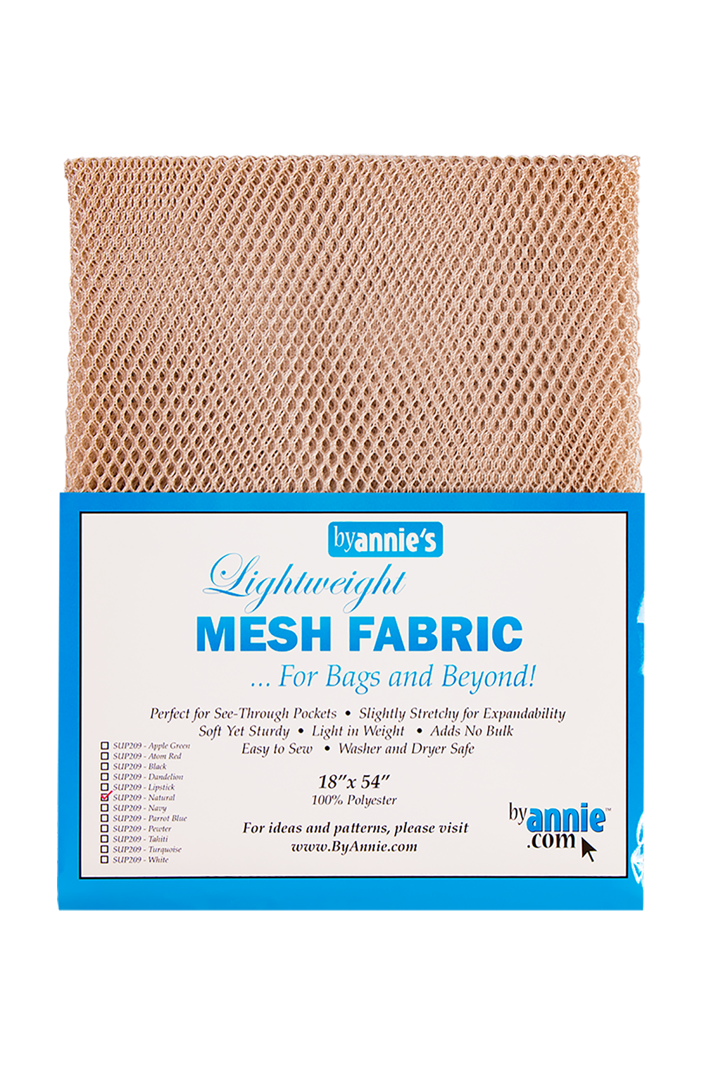 Mesh Fabric 18 x 54" - Natural
