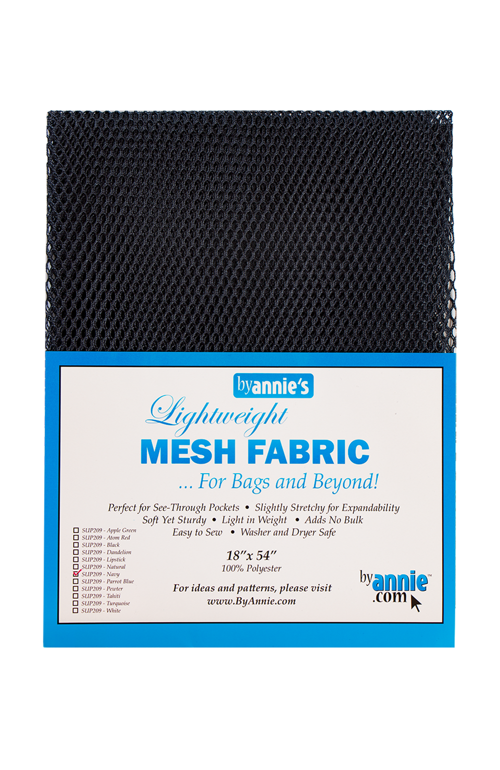 Mesh Fabric 18 x 54" - Navy