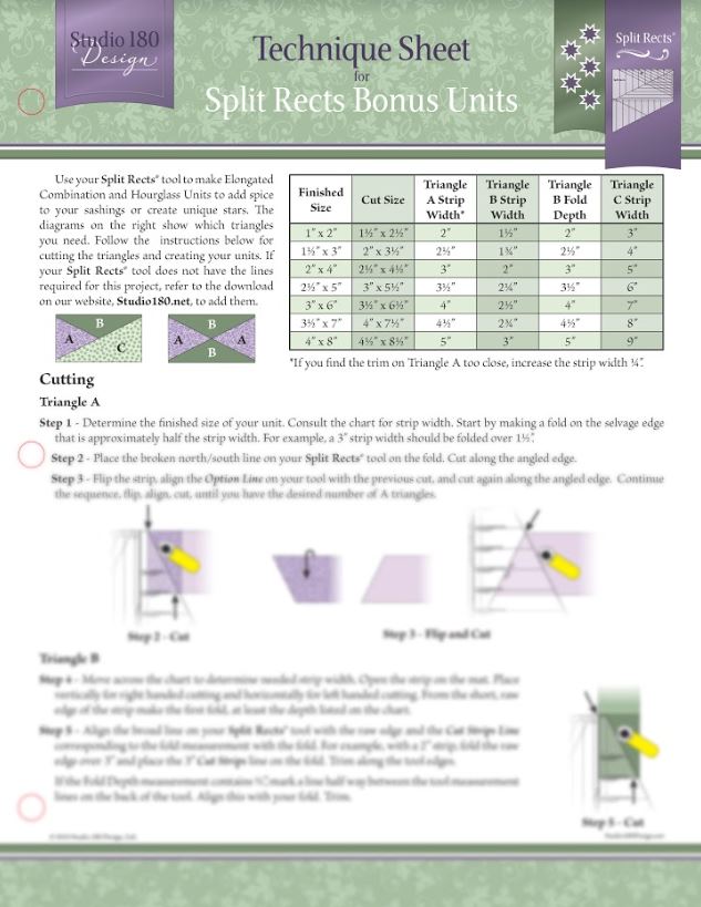Split Rects Bonus Unit Technique Sheet - Studio 180 Design