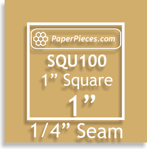 Square 1" Acrylic Template 1/4" Seam