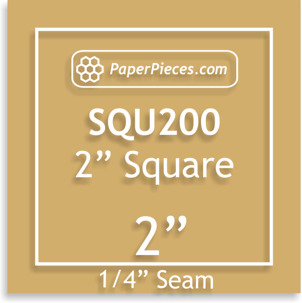 Square 2" Acrylic Template 1/4" Seam