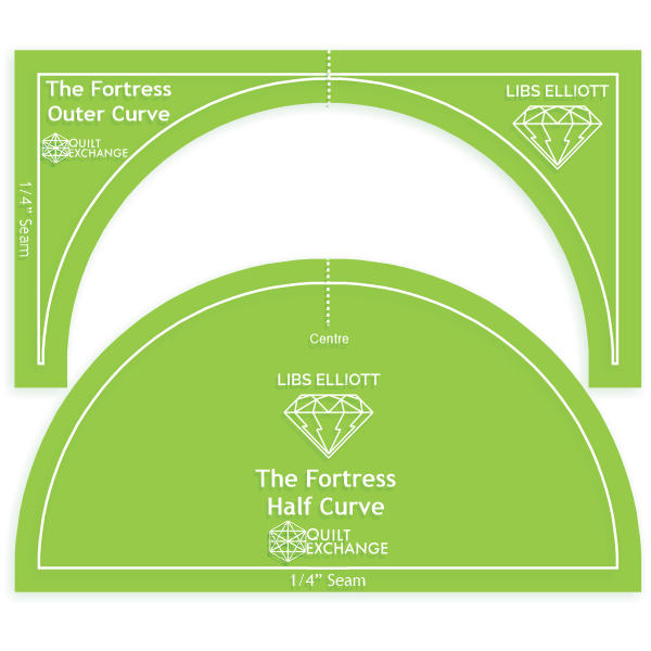 The Fortress 1/4" seam Acrylic Template Set by Libs Elliott