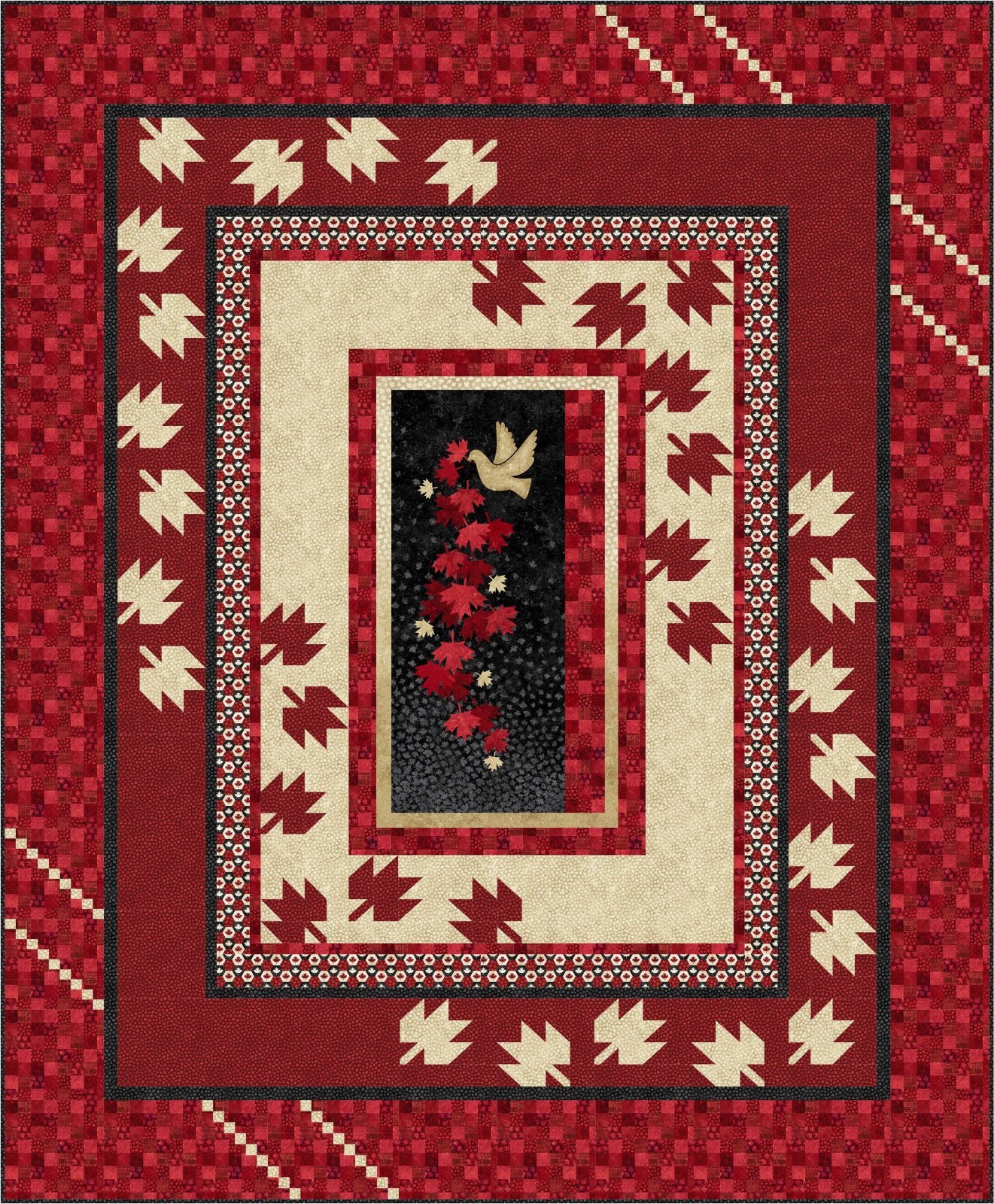 Scattered Leaves Pattern - The Fabric Addict