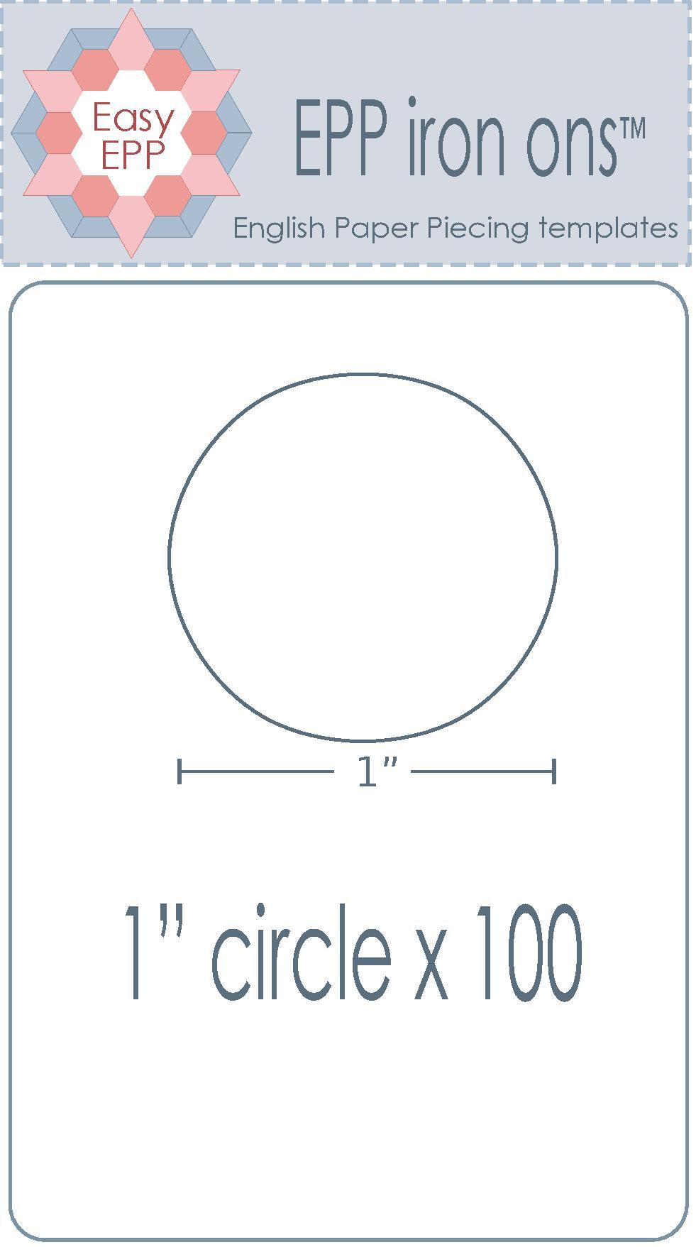 1" Circle x 100 EPP Iron-ons - Hugs 'n Kisses