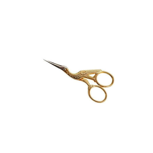 Stork Embroidery Scissors - Gold