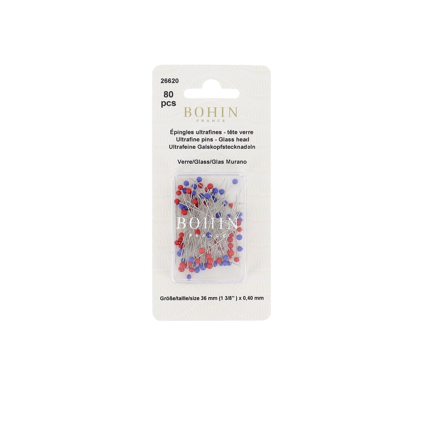 Ultra Thin Glass Head Pins 0.4mm