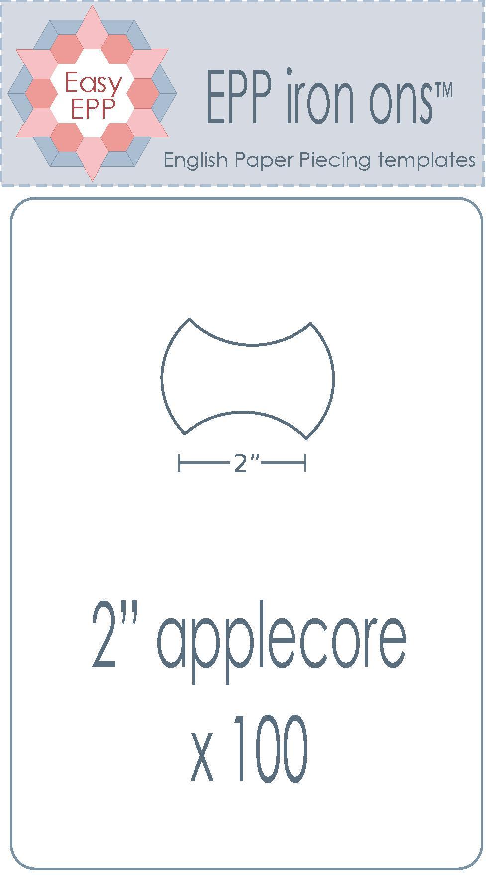 2" Applecore x 100 EPP Iron-ons - Hugs 'n Kisses