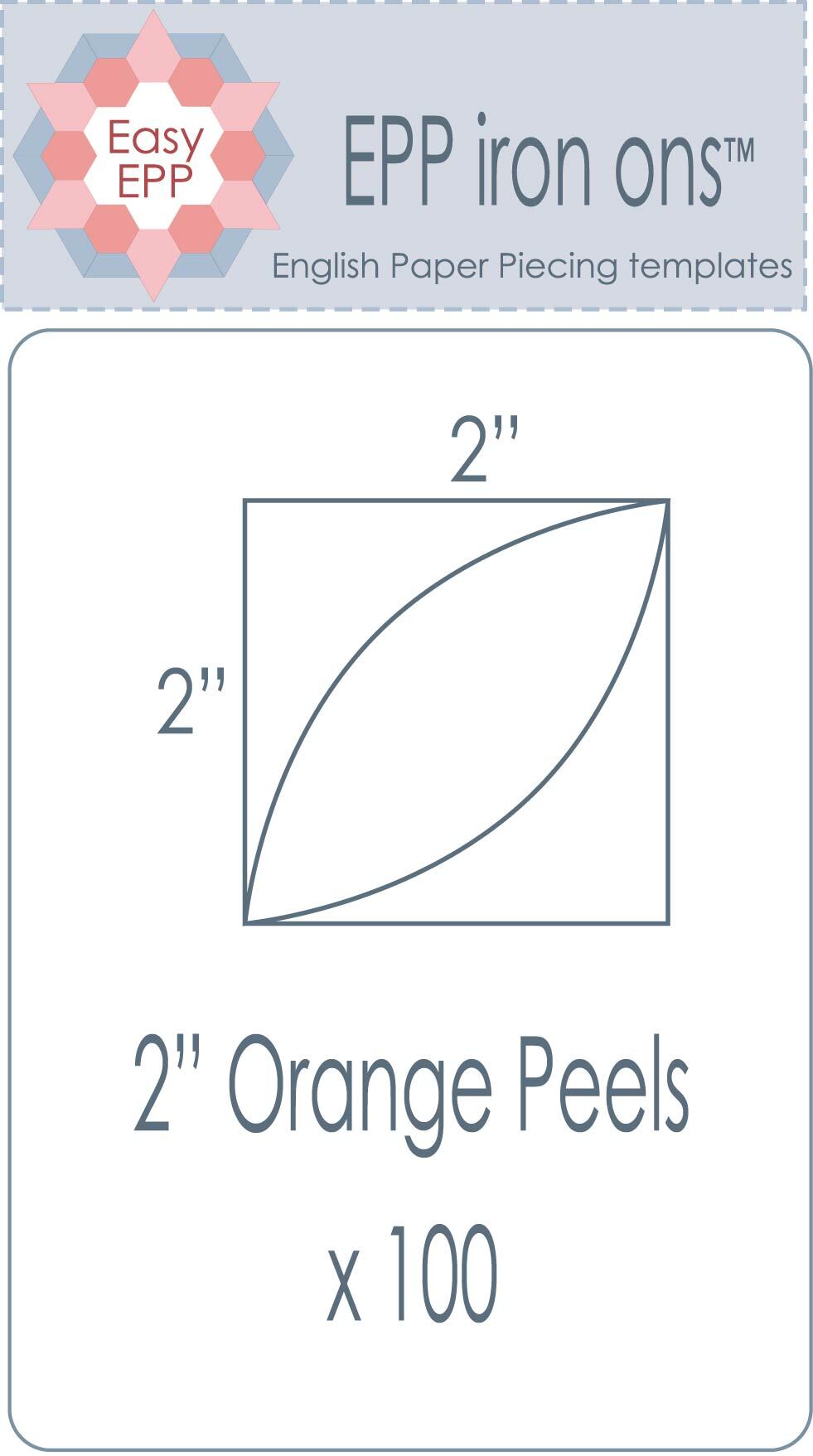 2" Orange Peel x 100 EPP Iron-ons - Hugs 'n Kisses