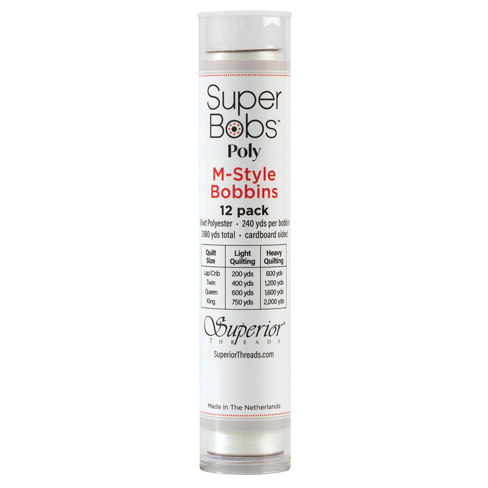 Super Bobs Poly 12 pk M-Style #624 Natural White