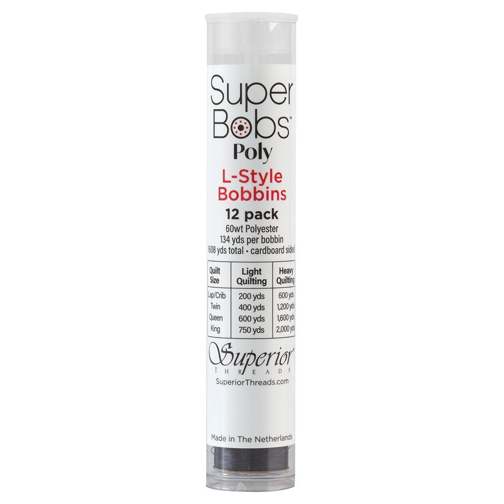 Super Bobs Poly Mutilcolor 12 pk L-Style Monochrome