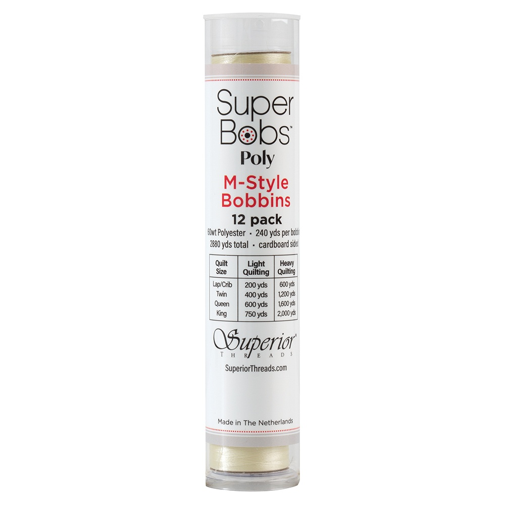 Super Bobs Poly 12 pk M-Style #651 Ivory