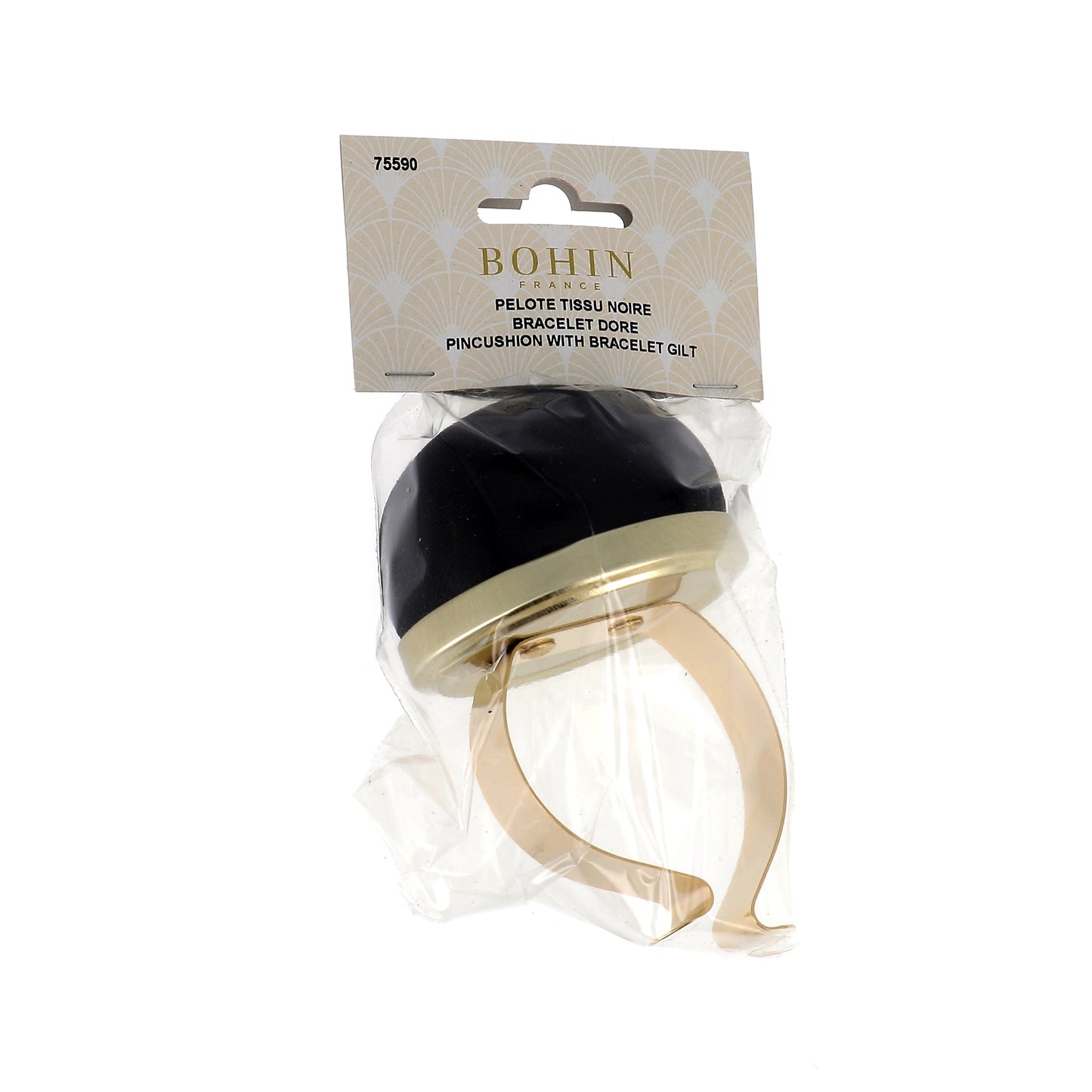 Pincushion - Black with Metal Bracelet