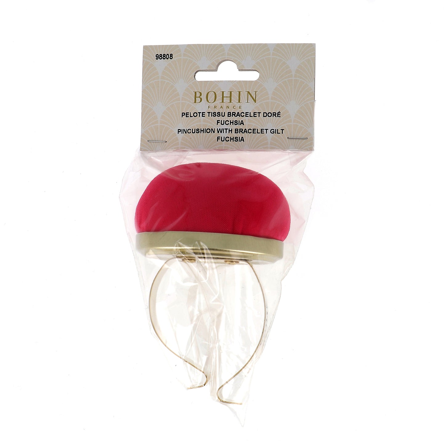 Pincushion - Fuchsia with Metal Bracelet
