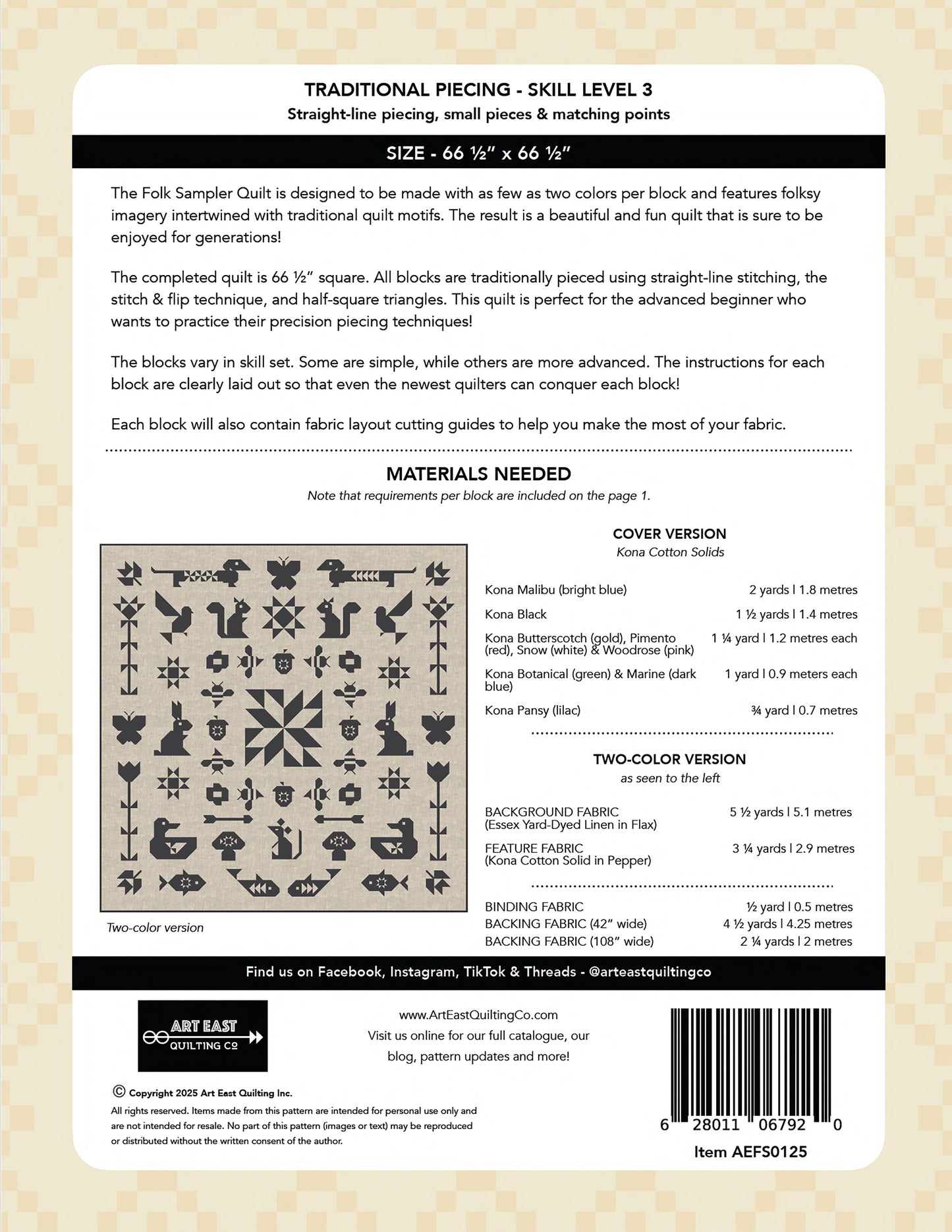 Folk Sampler: The Complete Quilt Project