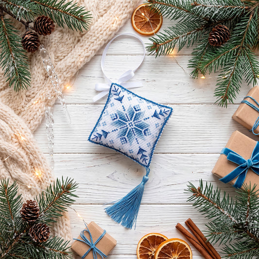 Frosty 3D Ornament Cross Stitch Kit