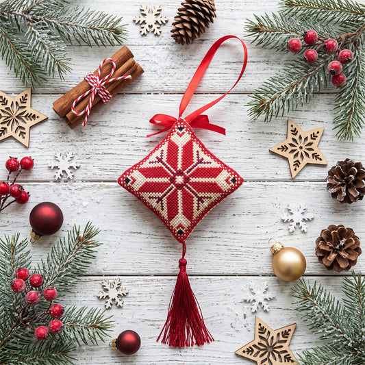 Festive Little Angel 3D Ornament Cross Stitch Kit