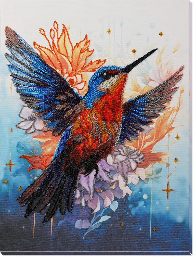 A Colorful Flap of the Wings Beaded Embroidery Kit - Abris Art
