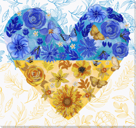 Always in the Heart Beaded Embroidery Kit - Abris Art