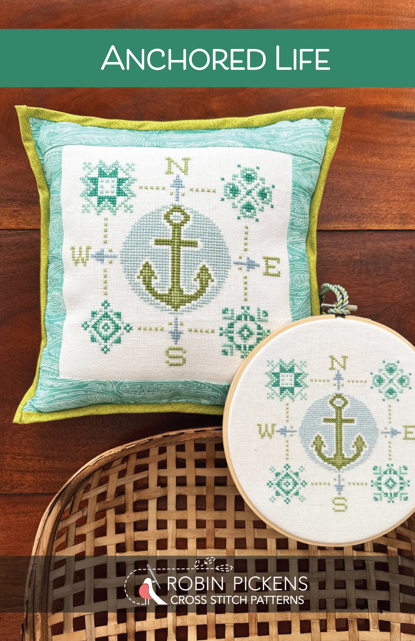 Anchored Life Cross Stitch Pattern - Robin Pickens