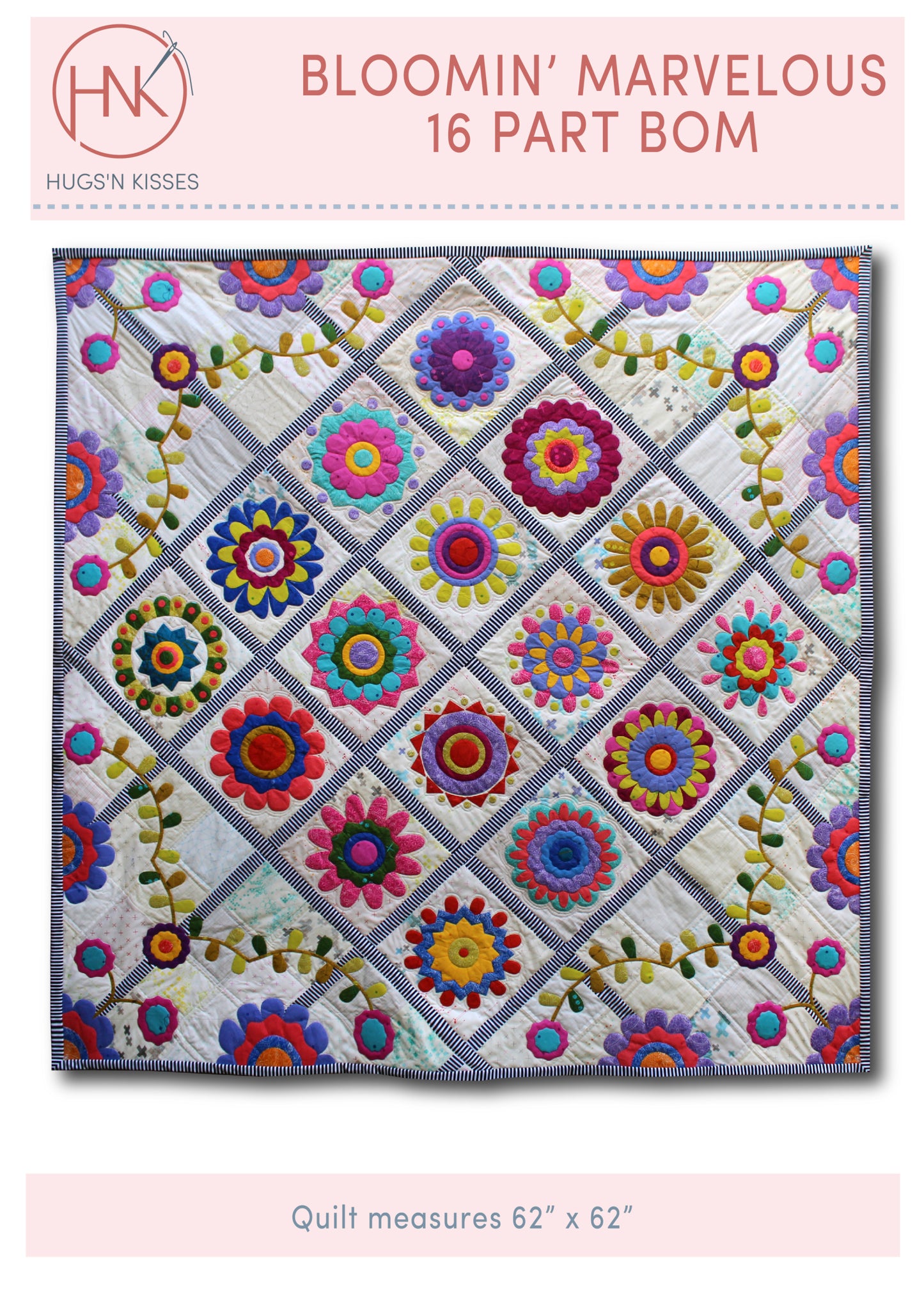 Bloomin' Marvelous BOM Pattern and Full Set - Hugs 'n Kisses