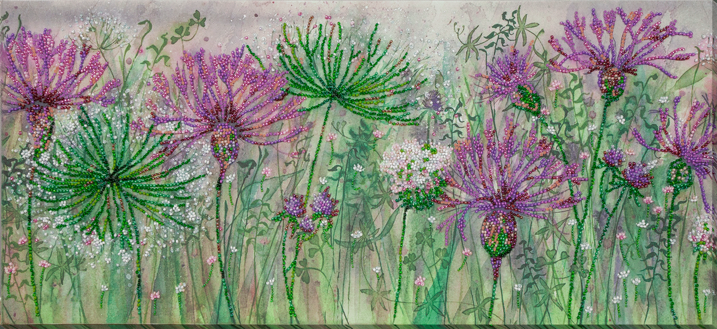 Cornflowers in the Field Beaded Embroidery Kit - Abris Art