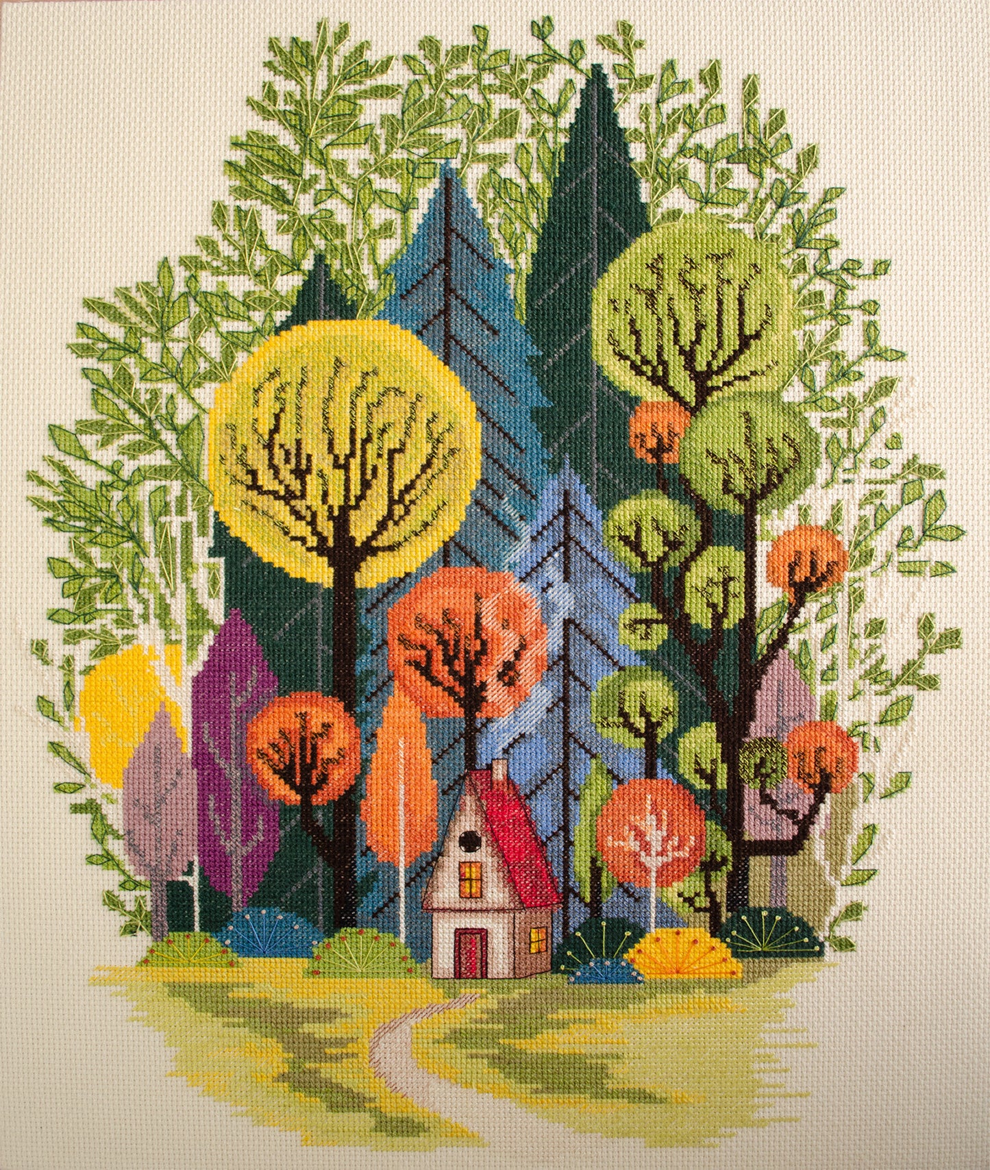 Cozy in the Forest Cross-stitch Kit - Abris Art