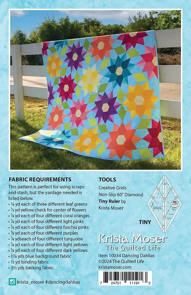 Dancing Dahlias Pattern - Krista Moser The Quilted Life