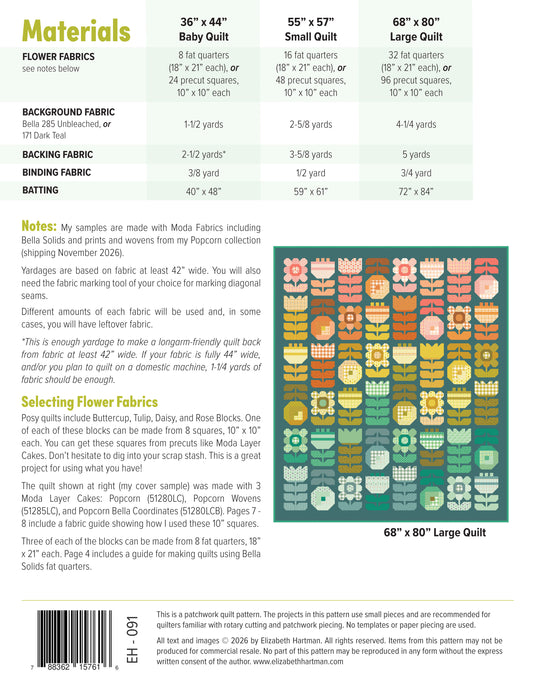 PRE-ORDER: Posy Quilt Pattern