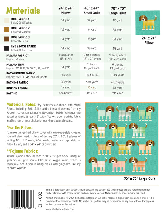 PRE-ORDER: Pups in Pajamas Quilt Pattern