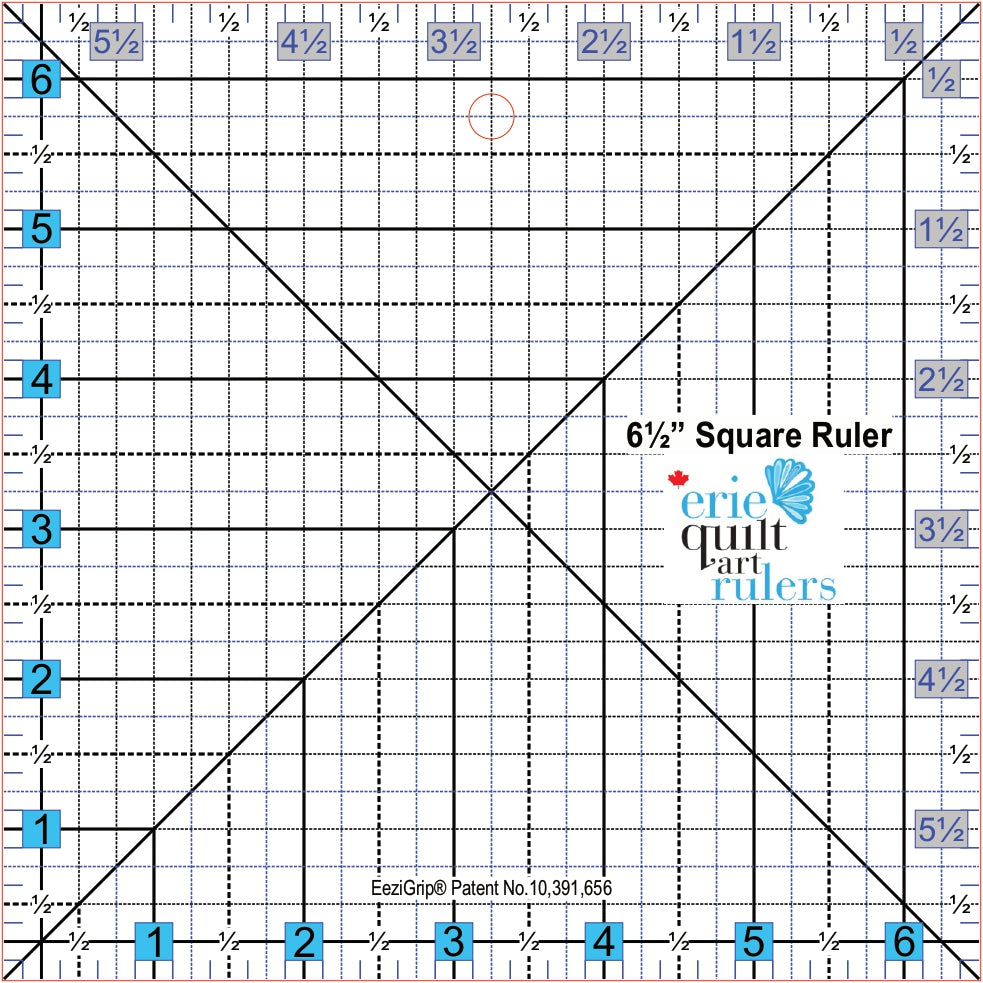 6.5" x 6.5" Non-Slip Quilting Ruler