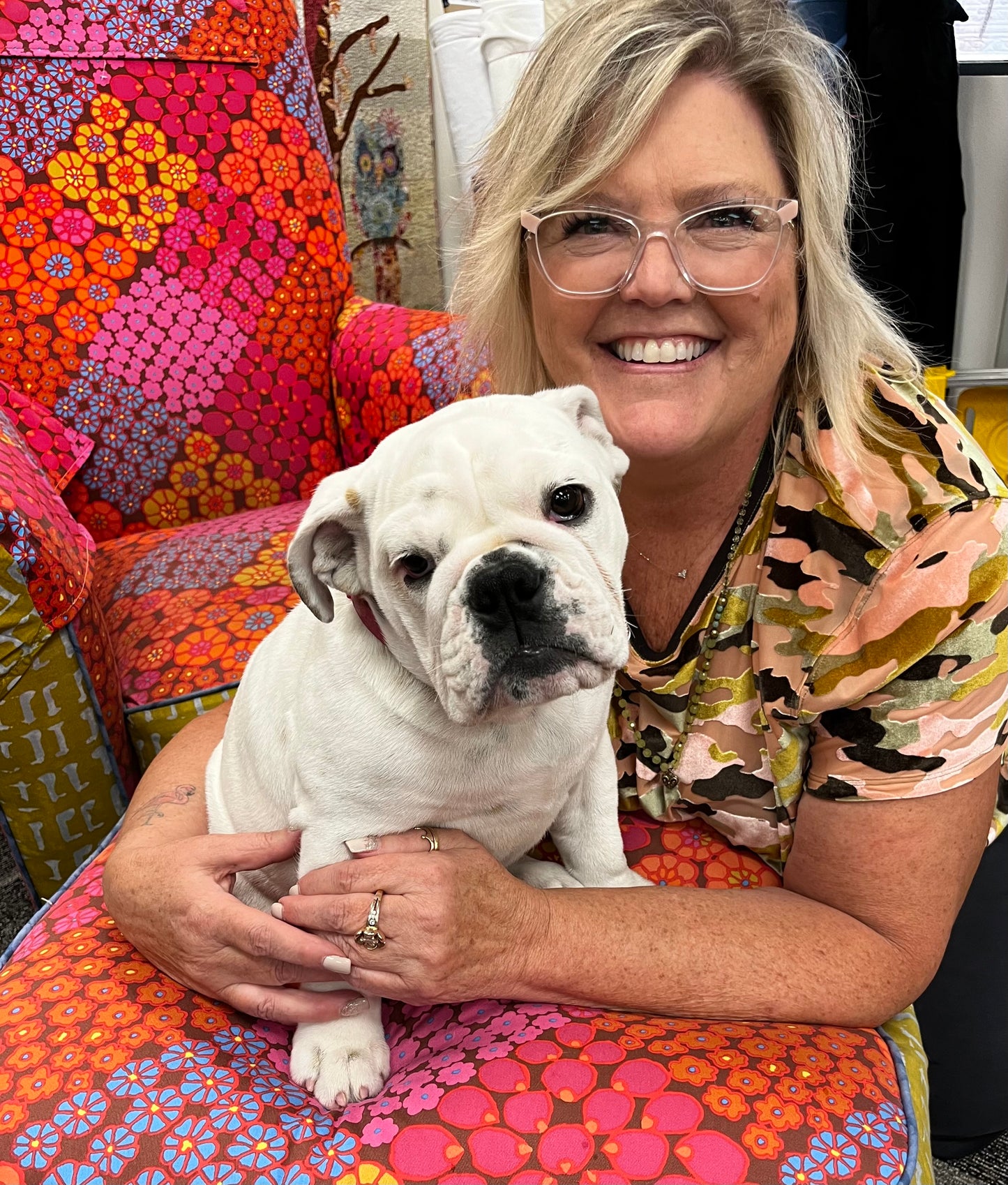 My Girl (Bulldog) Collage Pattern