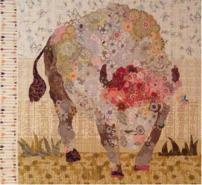 White Buffalo Collage Pattern