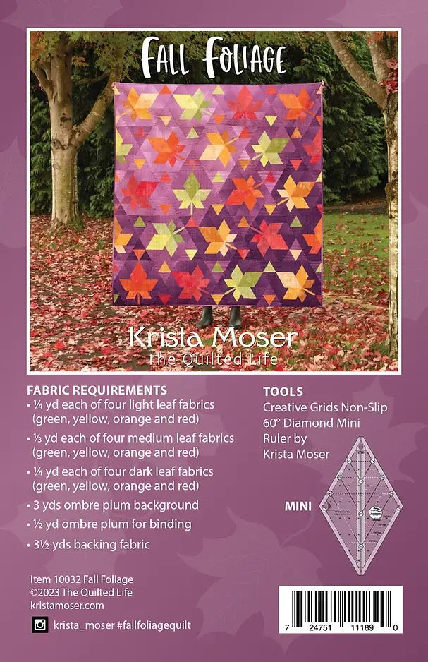 Fall Foliage Pattern - Krista Moser The Quilted Life