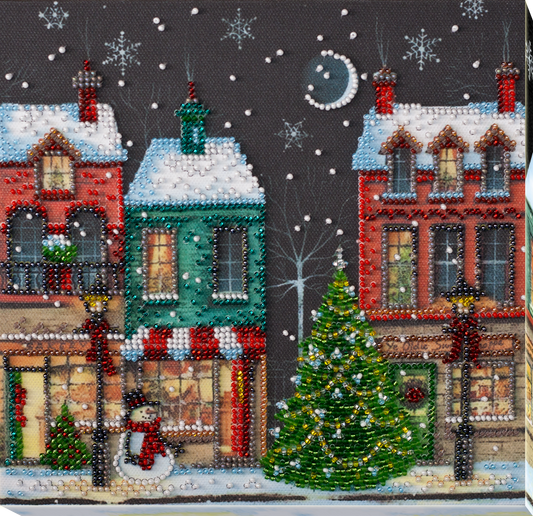Holiday Town Beaded Embroidery Kit - Abris Art