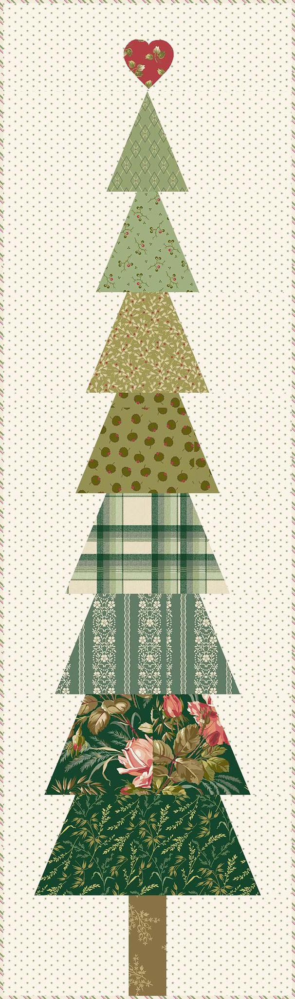 Holiday Spruce Table Runner Pattern