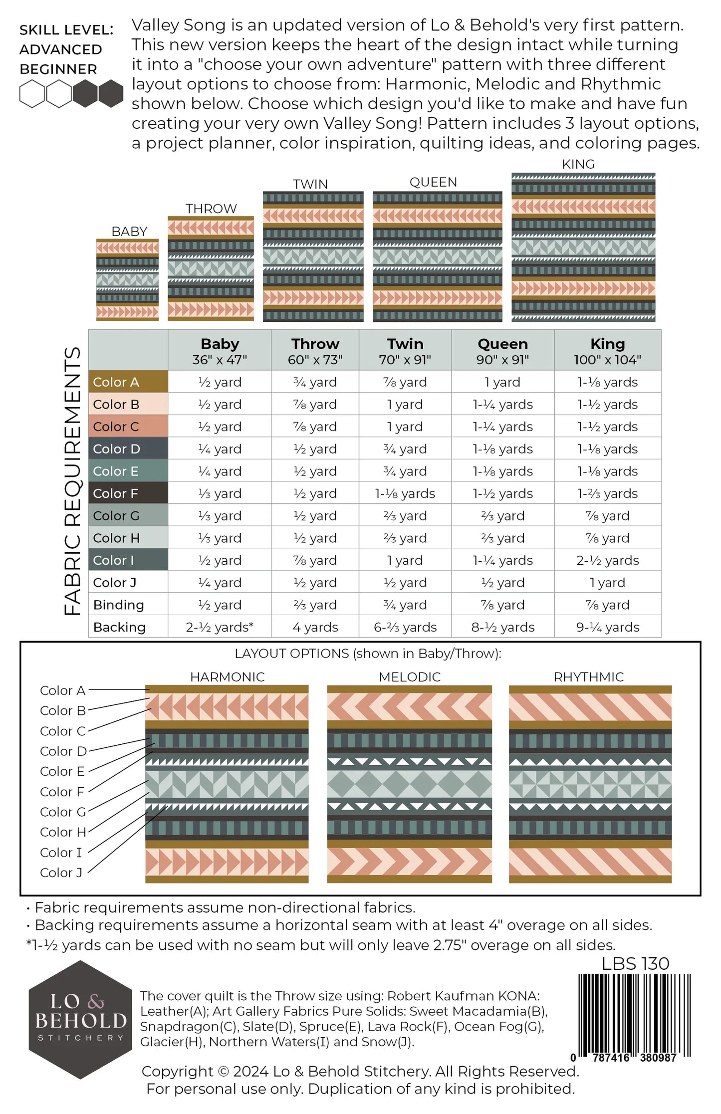 Valley Song Pattern
