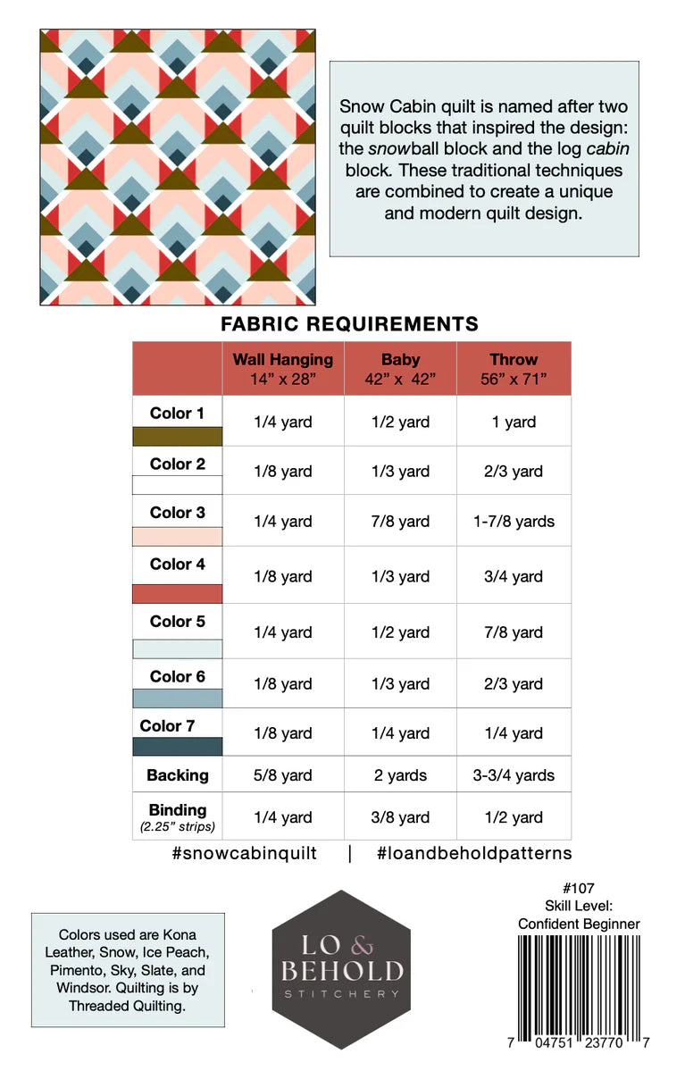 Snow Cabin Pattern