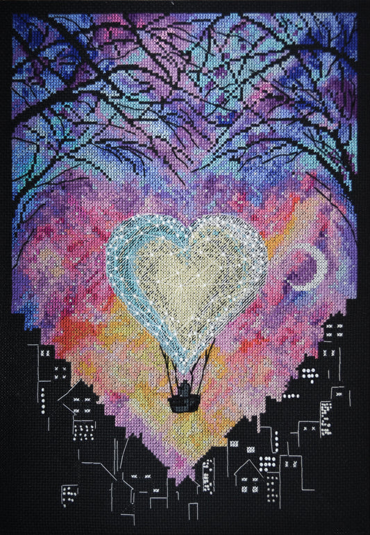 Love In Heaven (Love in the Sky) Cross-stitch Kit - Abris Art