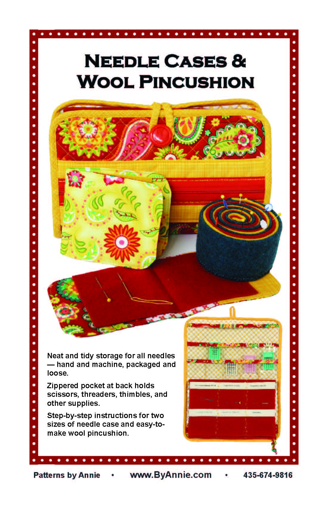Needle Case & Wool Pincushion Model + Patterns
