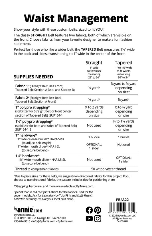 PRE-ORDER: Waist Management Pattern