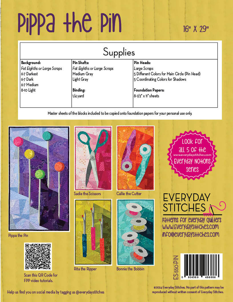 Pippa the Pin pattern - Everyday Stitches