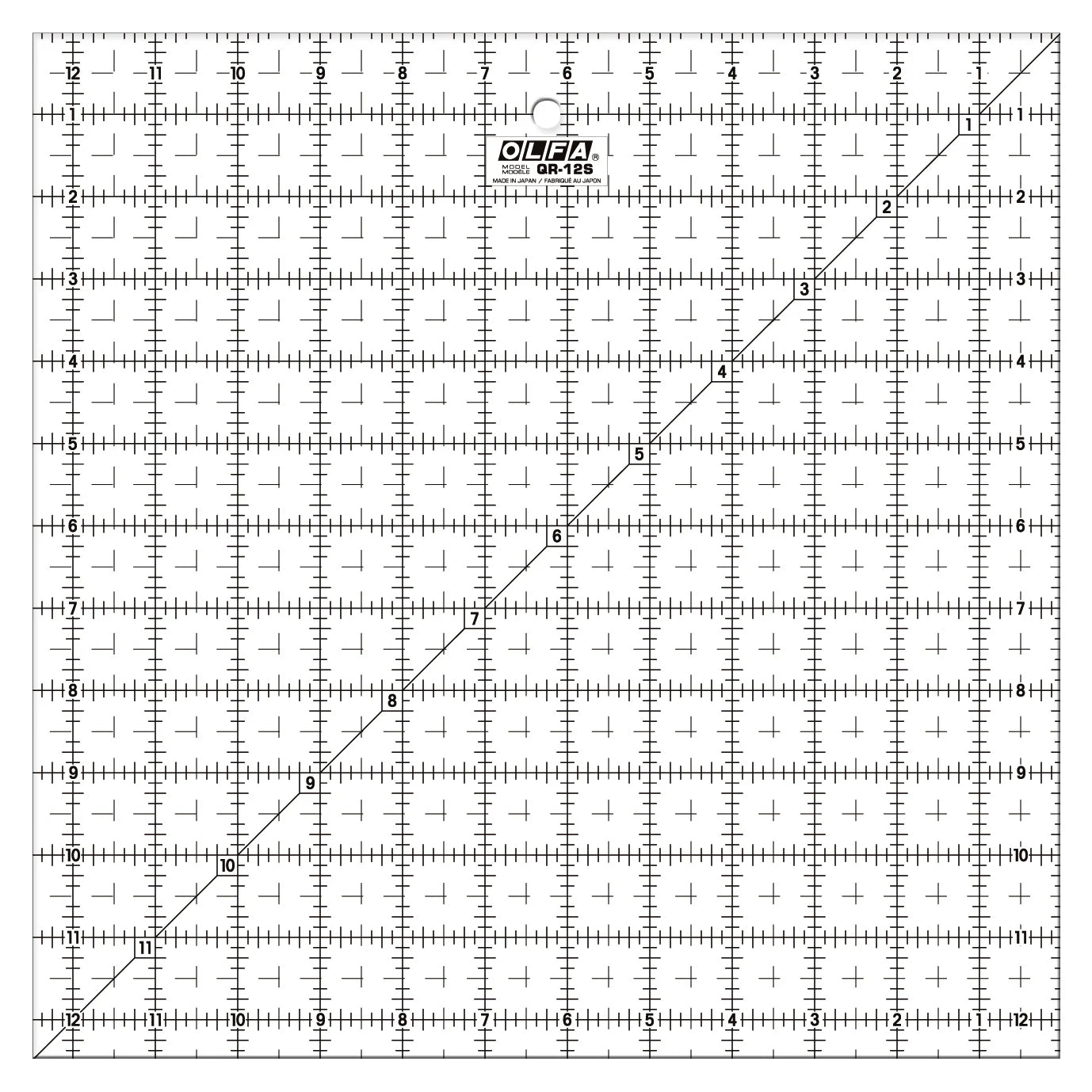 12 1/2" Square Frosted Acrylic Ruler
