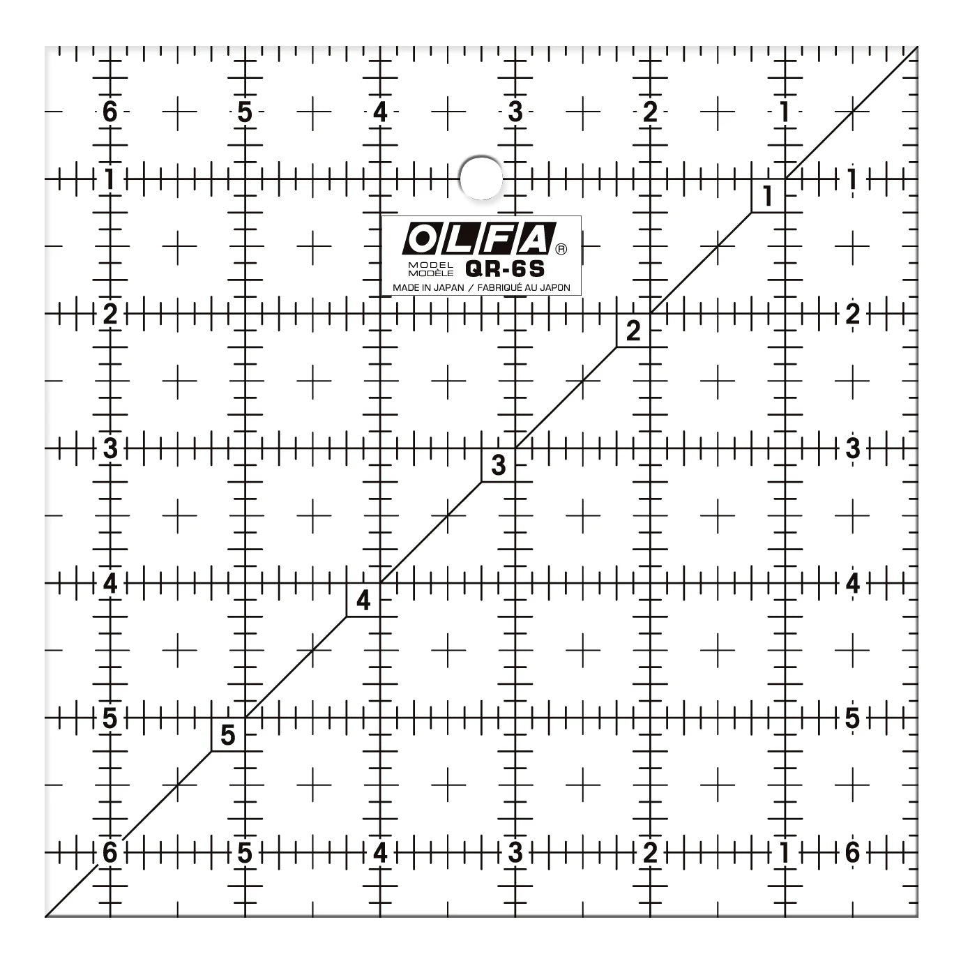 6 1/2" Square Frosted Acrylic Ruler