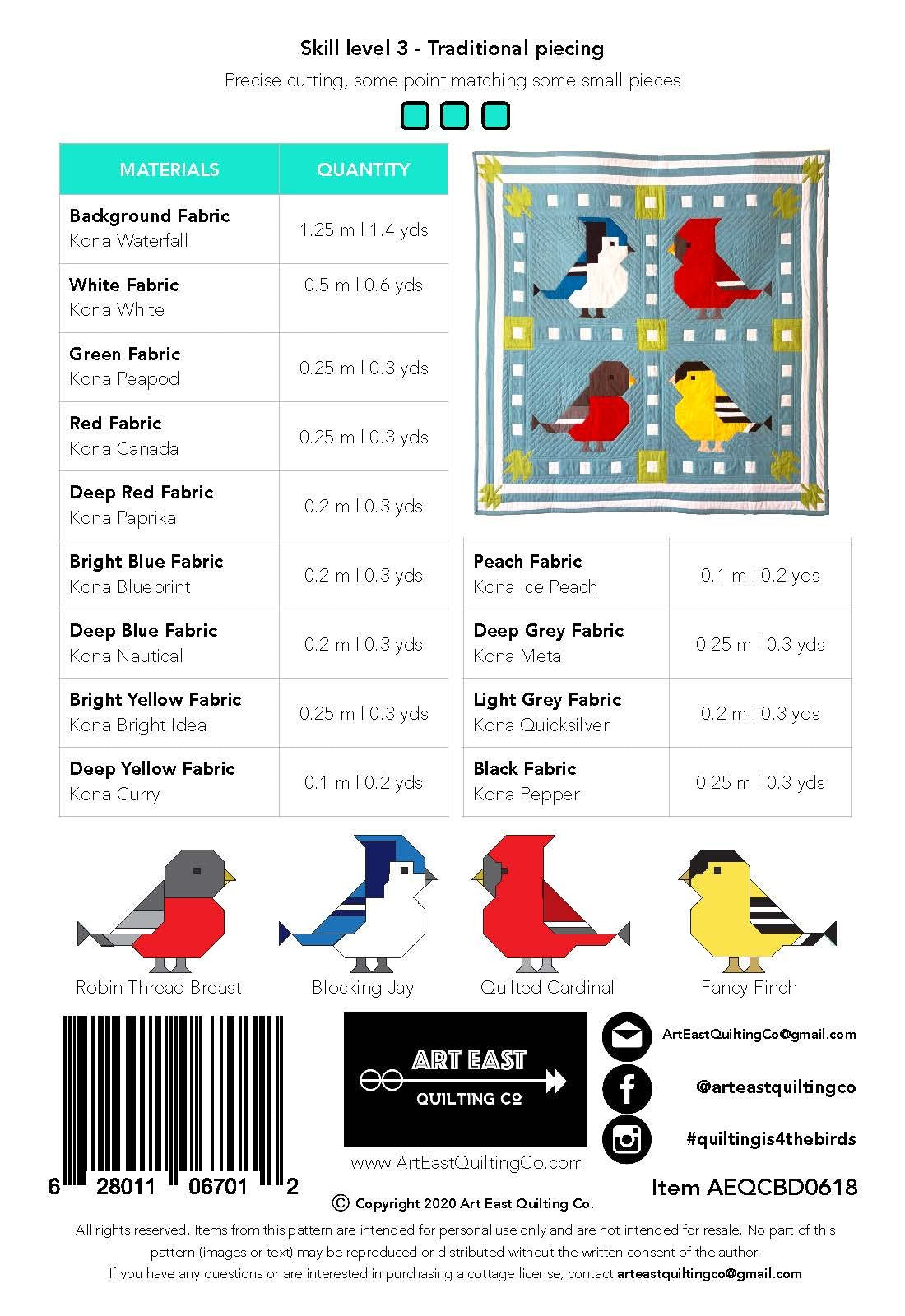 Quilting is 4 the Birds Pattern